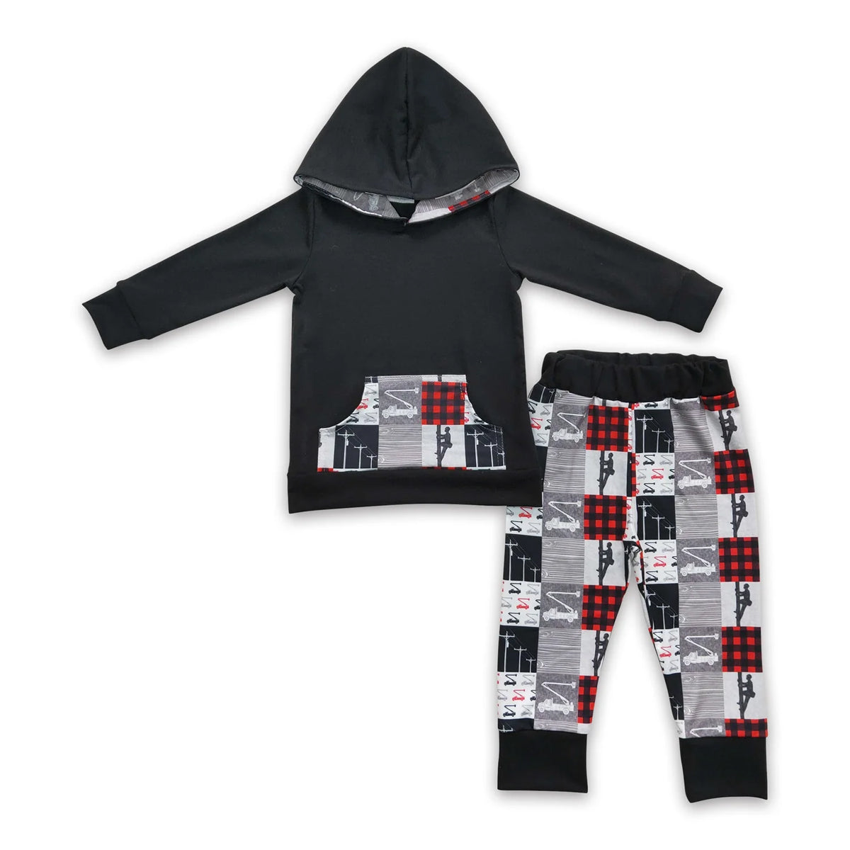 RTS NO MOQ Sibling baby boy clothes hooded Long Sleeve Hooded Suits