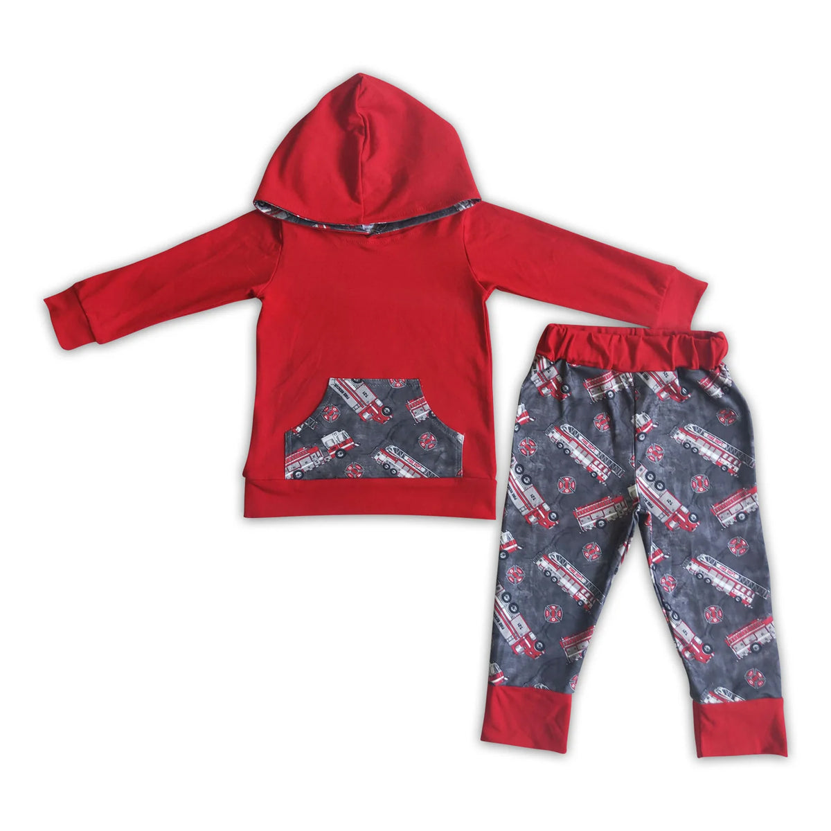 RTS NO MOQ Sibling baby boy clothes hooded long sleeve Clothes Sets