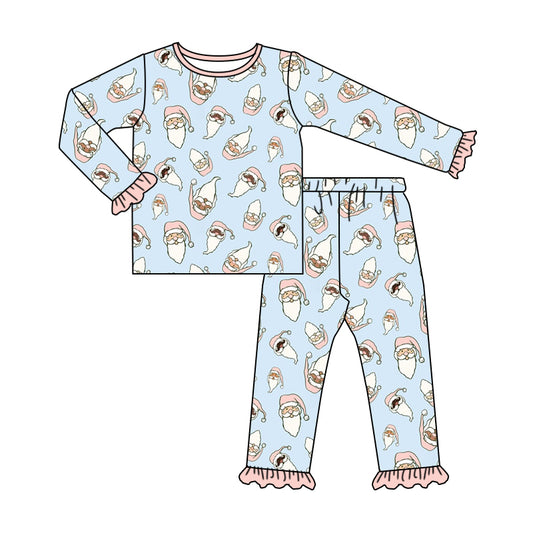 6.10 custom each style moq 5eta 4-6 week Sibling Sister Christmas pink girls pajamas outfits and romper match family design