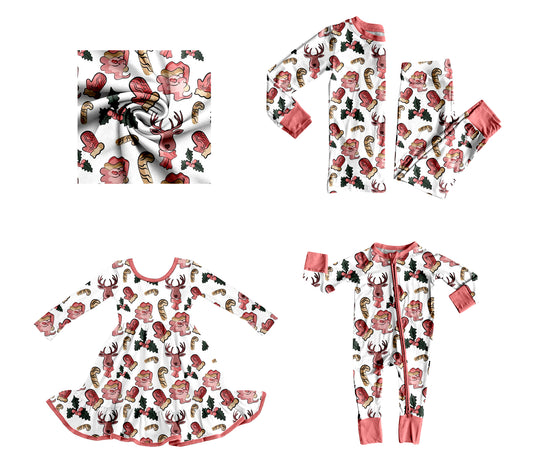 25.8.9 custom each style moq 5eta 4-6week Sibling Sisters Christmas baby girl long sleeve pants sets and dress and rompers match family design