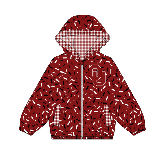 10.3-3-Custom moq 8 mix size milk silk summer team baby girls clothes dark red hooded long sleeve top-25.10.9