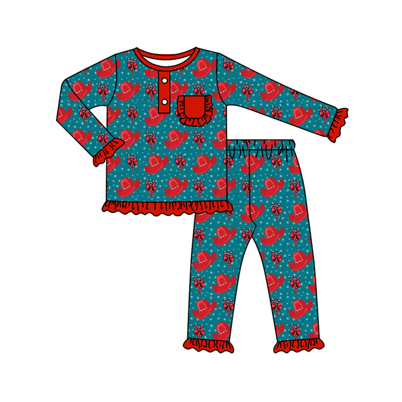 6.28 custom each style moq 5eta 4-6week Sibling Sister red hat baby girls sets and dress and rompers match family design