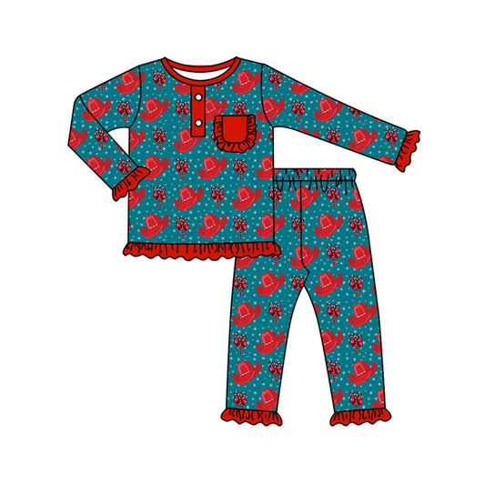 6.28 custom each style moq 5eta 4-6week Sibling Sister red hat baby girls sets and dress and rompers match family design