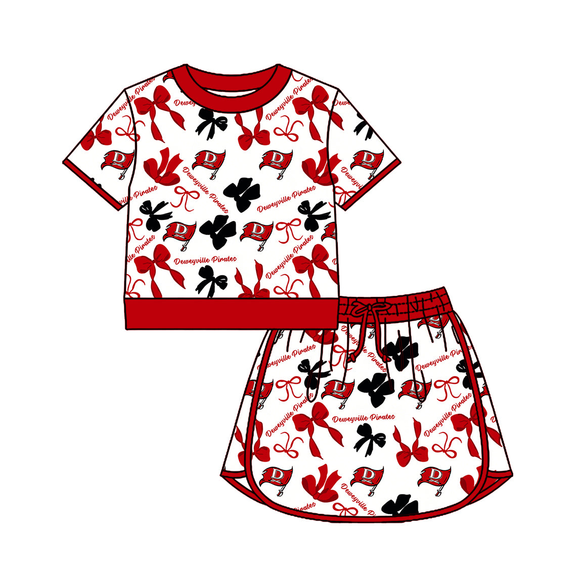 Custom moq 5 mix size milk silk summer teams Girls Polka Dot Top Shorts Set Top Skirt Short Set Zipper Pullover Jogger Pants Set Pullover Tops