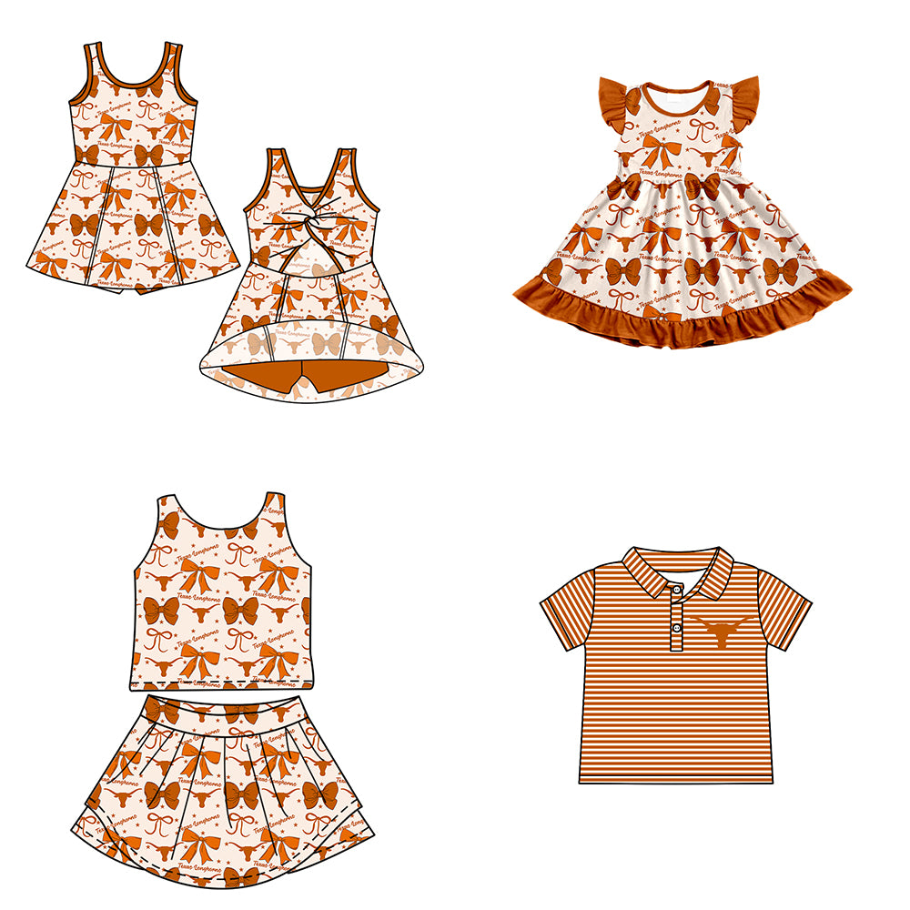 Custom moq 5 mix size milk silk summer teams baby girls clothes team bow sleeveless skirts sets and dress 1 and dress 2 and top-25.6.23