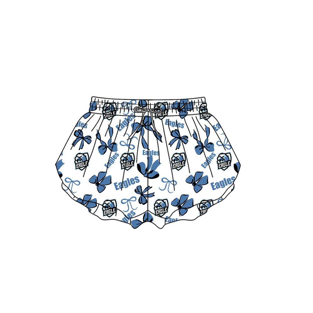 custom moq 5 mix size MSD072301 Baby Girls Bows Summer Print Yoga Shorts Casual Active Bottoms