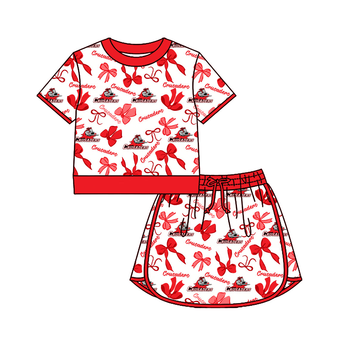 Custom moq 5 mix size milk silk summer teams Girls Polka Dot Top Shorts Set Top Skirt Short Set Zipper Pullover Jogger Pants Set Pullover Tops