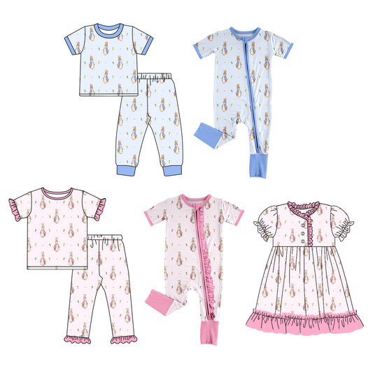 12.13 custom each style moq 5eta 4-6week Sibling Sister easter baby girl sets and sets 2 and boy rompers and girl romper and dress match family design