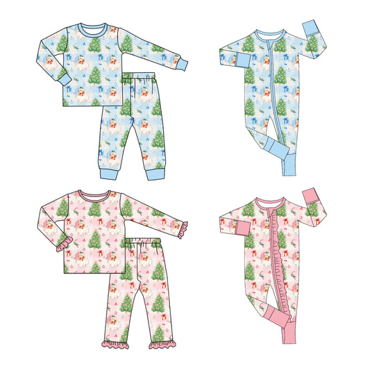 25.7.8 custom each style moq 5eta 4-6week Sibling Sisters Christmas baby girl long sleeve pants sets 1 and sets 2 and romper 1 and romper 2 match family design