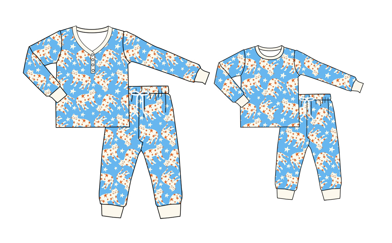 25.5.13 custom each style moq 5eta 4-6week Sibling Sister long sleeve pants sets and adult sets match design