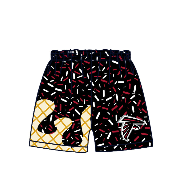 Custom summer teams baby girls clothes team black hooded long sleeve tops and short sleeve top and dress and pants and shorts-25.6.18