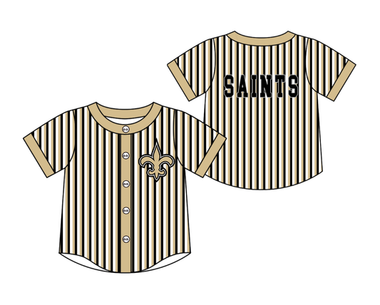 Custom moq 5 mix size milk silk summer teams Brown Striped Short-Sleeved Button-Down Shirt for Baby Boy Summer Outfit