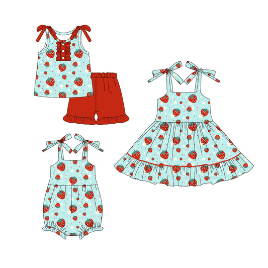 25.11.1 custom each style moq 5 eta 6-8week Sibling Sister floral baby short sleeve shorts sets and romper and dress match design