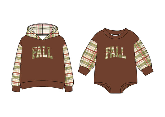 25.7.1 custom each style moq 5eta 4-6week Sibling Sisters FALL baby boy long sleeve romper and top match family design