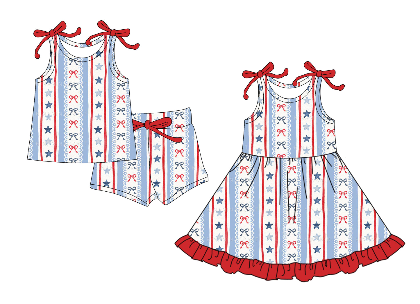 25.12.12 custom each style moq 5 eta 6-8week Sibling Sister stars bow baby short sleeve shorts sets and dress match design