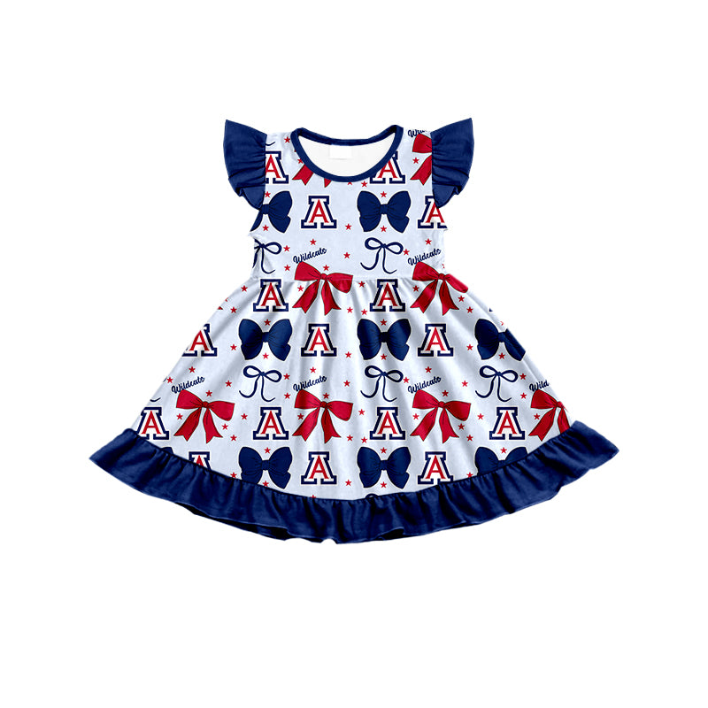 Custom moq 5 mix size milk silk summer teams baby girls clothes team bow blue sleeveless skirts sets and dress 1 and dress 2 and dress 3-25.6.24