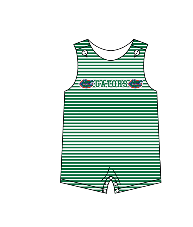 Custom moq 5 mix size milk silk summer teams Boys Short Sleeve Top Green Striped Shorts Set With Matching Romper Girls Flutter Sleeve Polka Dot Dress Romper