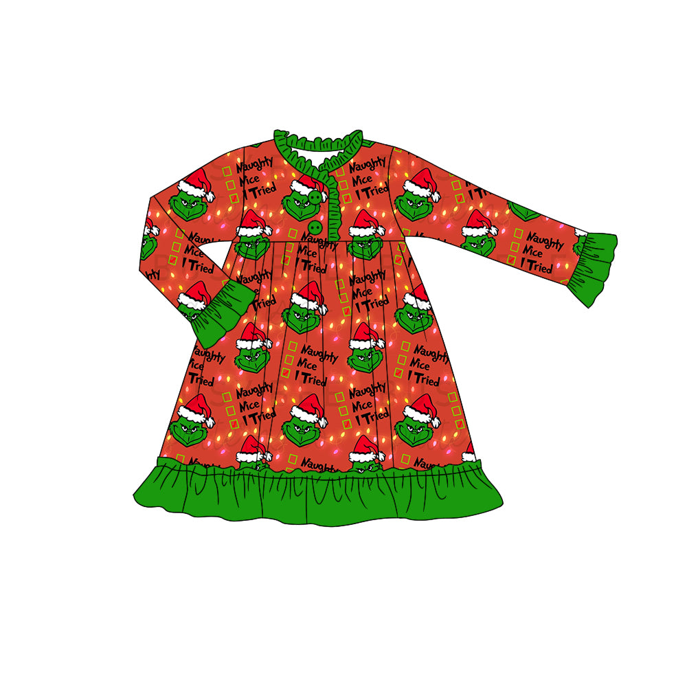 5.31 custom each style moq 5eta 4-6week Sibling Sister christmas red girls outfits and dress and aldult pants match family design