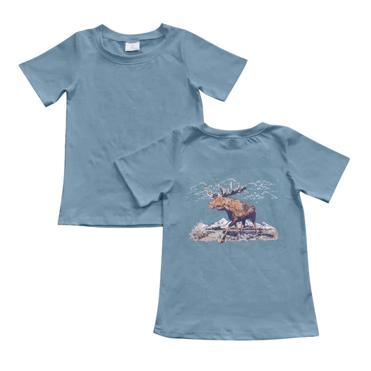 9.20 custom each style moq 5 eta 4-6week baby boys clothes blue short sleeve top