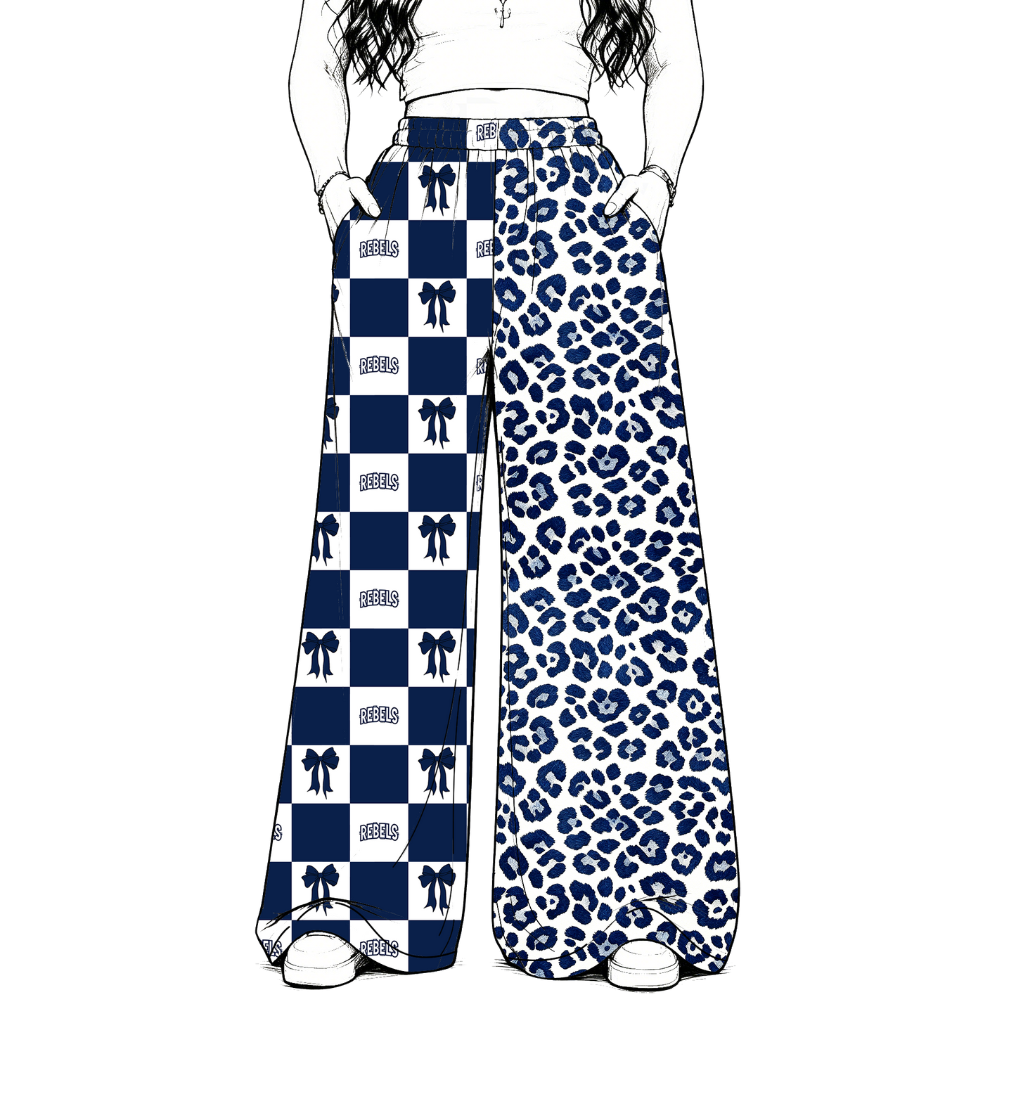 custom moq 5 mix size MSD072902 Baby Kids Leopard Checked Patchwork Long Pants Team Casual Bottom