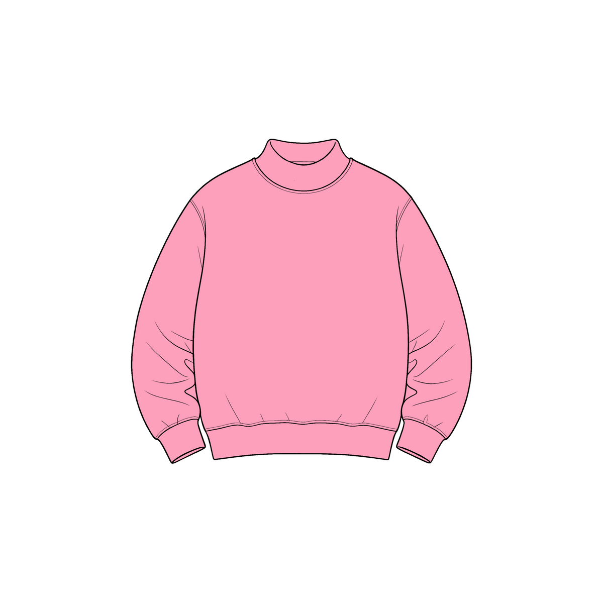 custom moq 5 mix size High Neck Baby Kids Solid Mock Neck Long Sleeve Pullover Sweatshirt Toddler Boys Girls Fall Casual Top