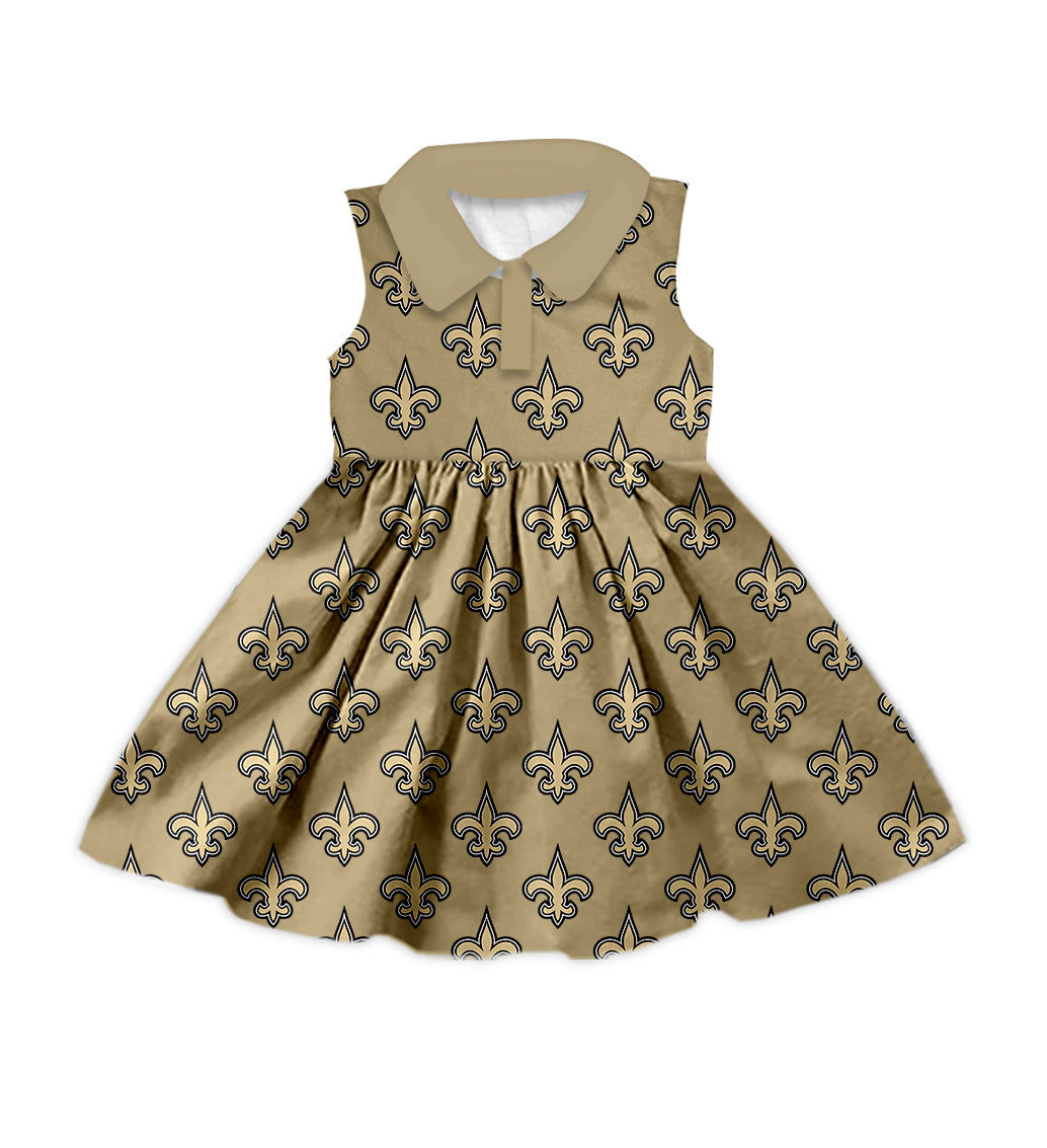 Custom moq 5 mix size milk silk summer teams baby girls clothes team khaki sleeveless skirts sets and dress and short sleeve top and long top-25.7.12