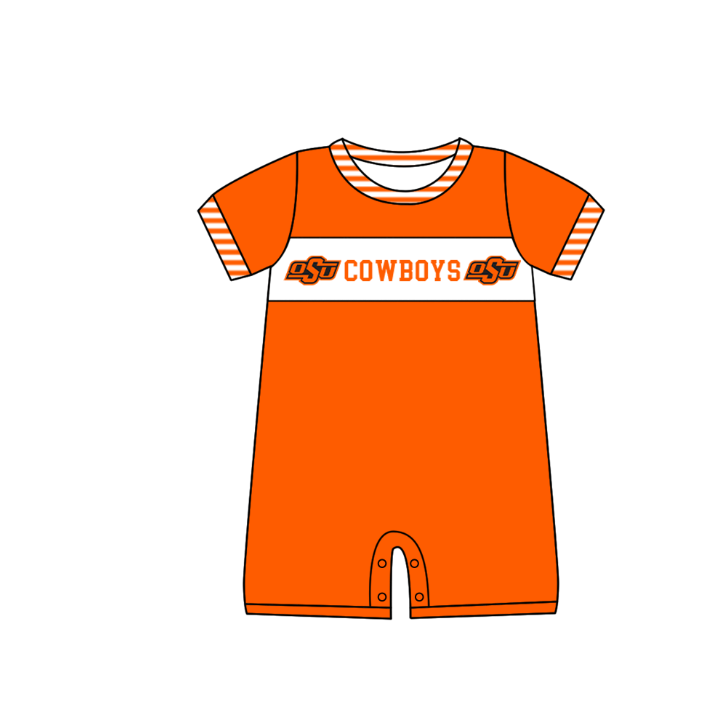 Custom moq 5 mix size milk silk summer teams baby girl boys clothes orange short sleeve shorts sets 2  and dress and rompers 2 series
