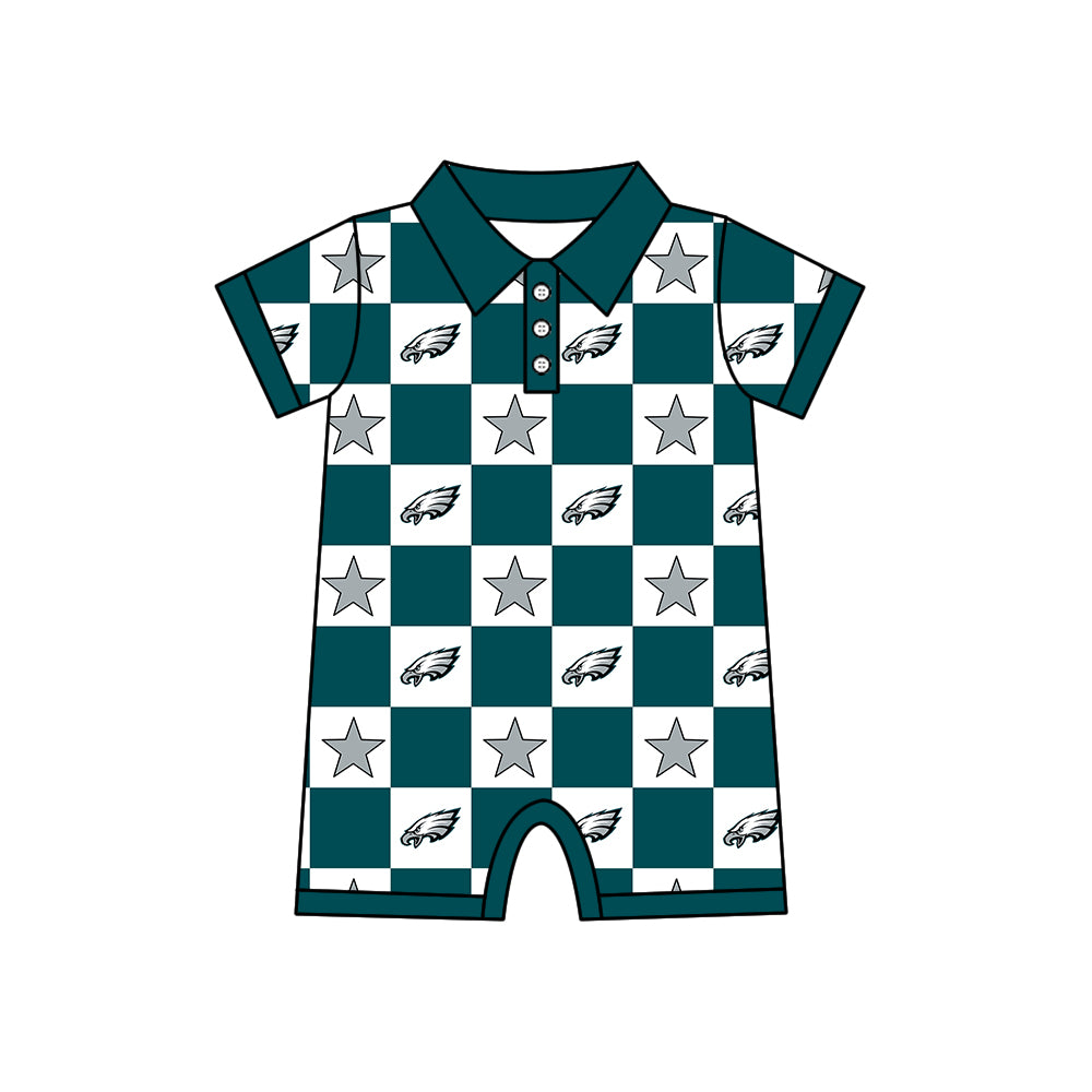 Custom moq 5 mix size milk silk summer teams Green Checked Baby Girl Sleeveless Top Skirt Short Set Dress And Shorts Yoga Outfit Boy's Top Shorts Set Romper