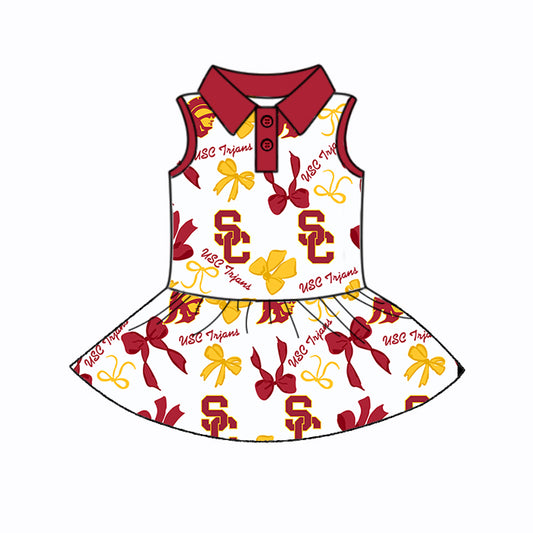 Custom moq 5 mix sizes summer teams baby girls clothes team red short sleeve skirts shorts sets dress 1 and dress 2 and dress 3 and dress 4-25.5.26