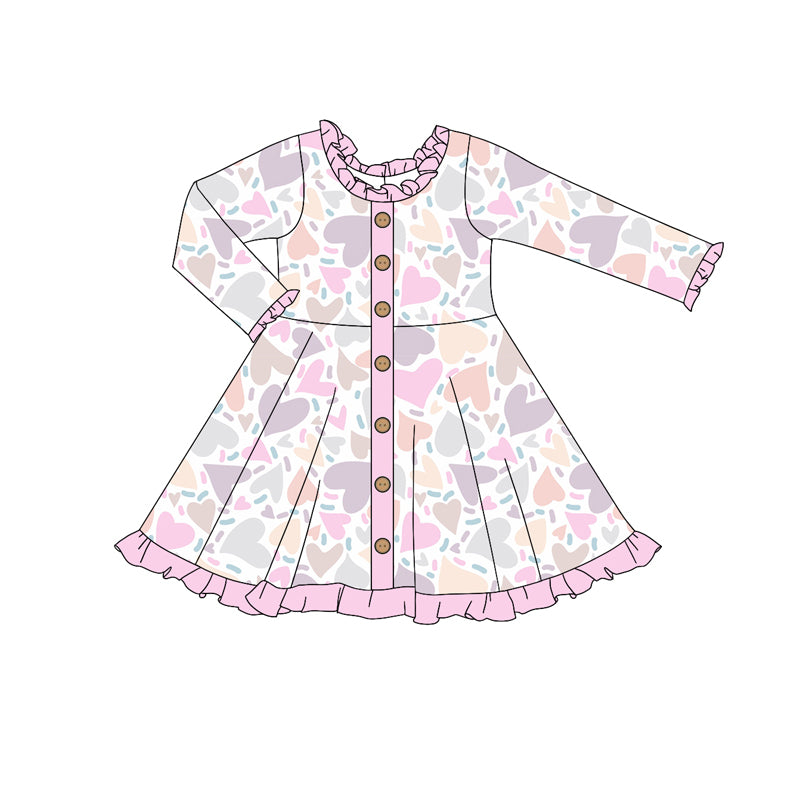 9.12 custom each style moq 5eta 4-6week Sibling Sister love pink baby girl dress and rompers match family design