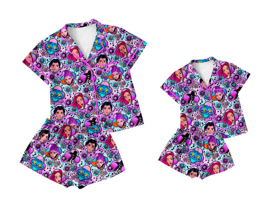 25.10.11 custom each style moq 5 eta 6-8week Sibling Sister baby short sleeve shorts sets and adult set match design
