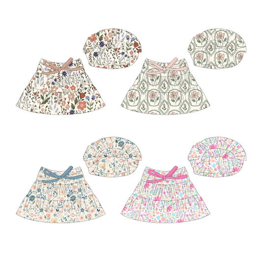 4.8 custom each style moq 5eta 4-6week Sibling Sister baby girls clothes skirt 1 and skirt 4 match family design