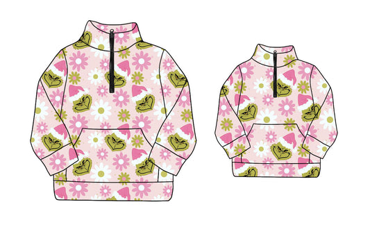 25.8.22 custom each style moq 5eta 4-6week Sibling Sister Christmas long sleeve top and adult top match design