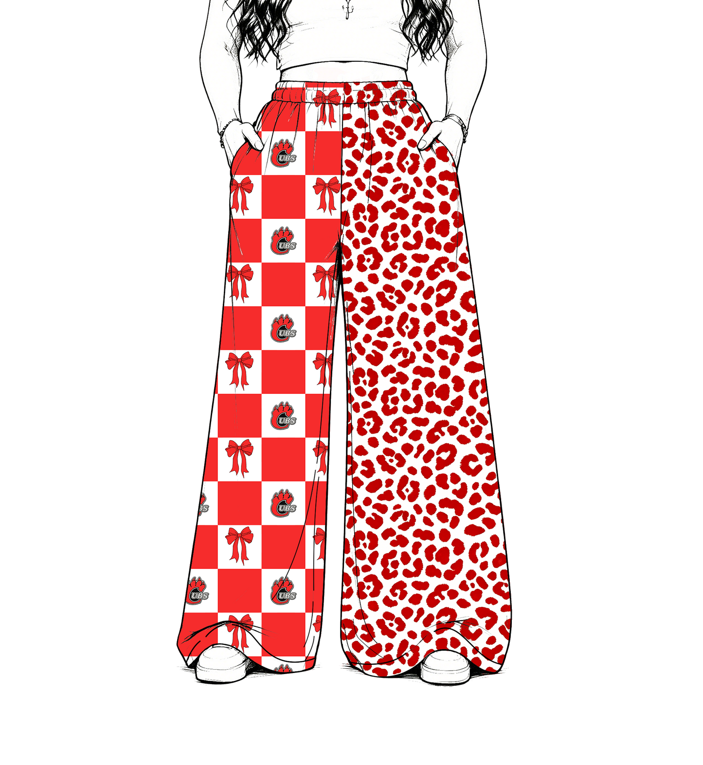custom moq 5 mix size MSD0727002 Baby Kids Team Leopard Checked Patchwork Pants Casual Bottom