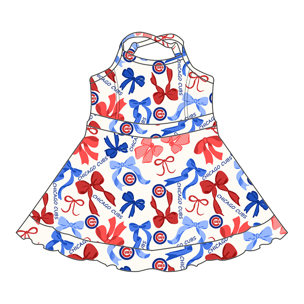Custom moq 5 mix sizes summer teams baby girls clothes team red short sleeve skirts shorts sets dress 1 and dress 2 and dress 3 and dress 4-25.5.16