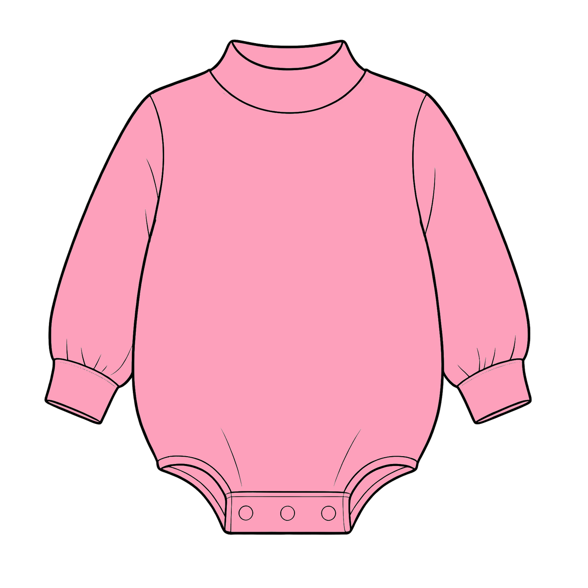 custom moq 5 mix size High Neck Baby Kids Solid Mock Neck Long Sleeve Bubble Romper