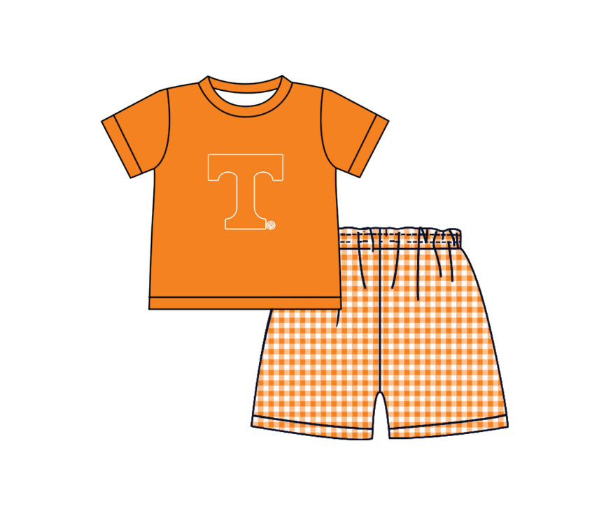 Custom moq 5 mix size milk silk summer teams Orange Polka Dot Baby Romper Set Short-Sleeved Thong Dress for Girls And Short-Sleeved Shorts for Boys Cute Baby Outfit Combination