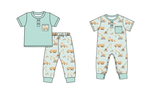 25.9.25 custom each style moq 8 eta 6-8week Sibling Sisters baby boy clothes short sleeve pants sets and romper match family design