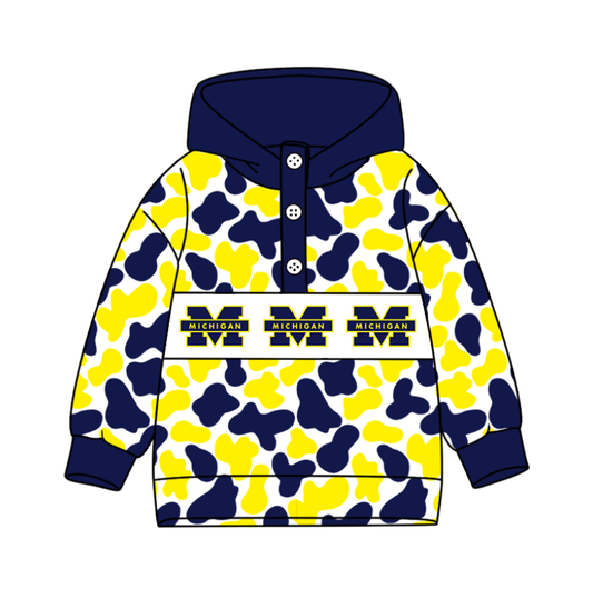 5-Custom moq 8 mix size milk silk summer team baby boy clothes camouflage yellow and blue hooded long sleeve top-25.10.9