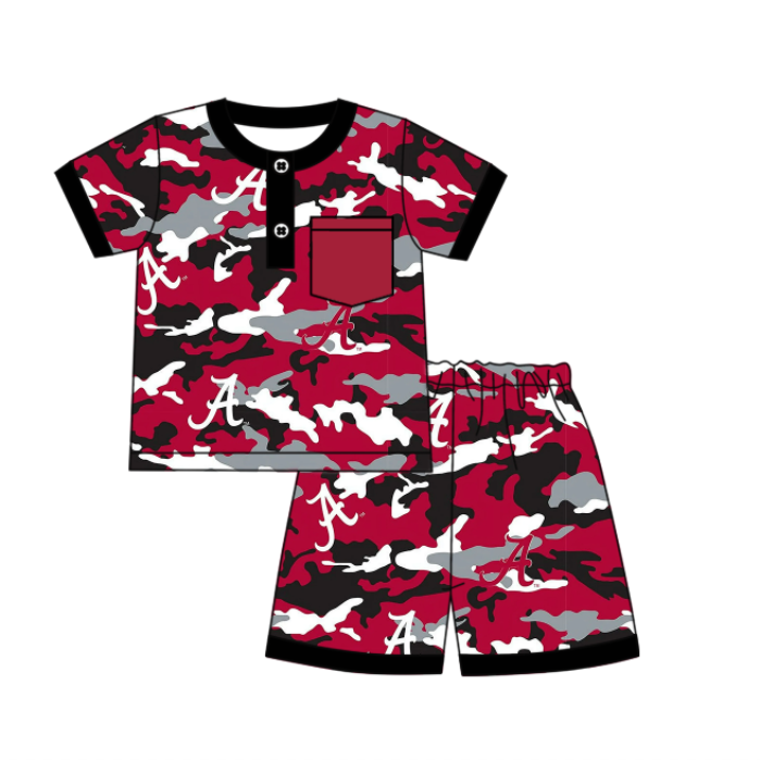 Custom summer teams baby girls clothes team brick red sets dress romper-25.5.6