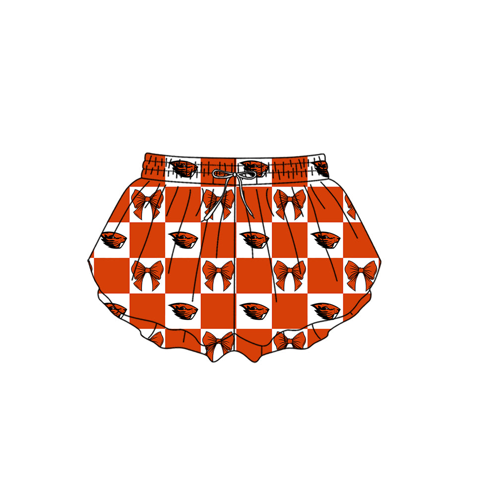Custom moq 5 mix size Milk Silk Summer Girls' Set Animal Bow Print Plaid Sleeveless Skirt Three-Piece Set including a dress and shorts.