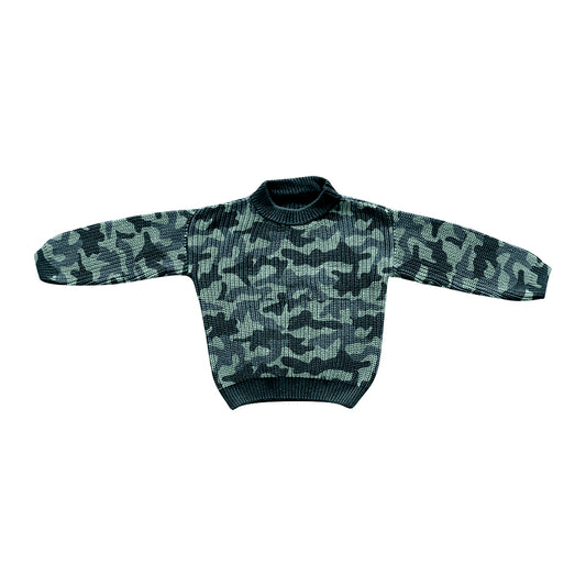 7.12 custom each style moq 5eta 4-6week baby boys clothes Camouflage green Long Sleeve Sweater Cardigan