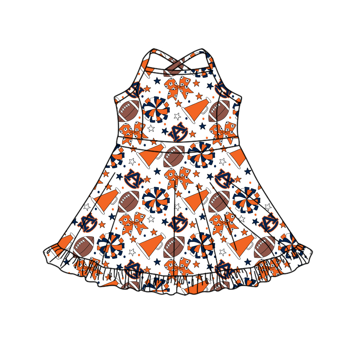 Custom moq 5 mix size milk silk summer teams Baby Girls Strap Stars Bows Yoga Ruffle Knee Length Dresses Activity Wear Cute Fashionable Kids Clothing