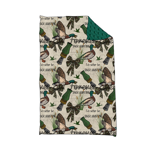8.24 custom each style moq 5 eta 4-6week baby blanket ducks green blanket design
