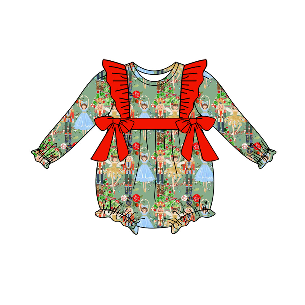 6.7 custom each style moq 5eta 4-6week Sibling Sister Christmas red baby girls sets and dress and baby romper match family design