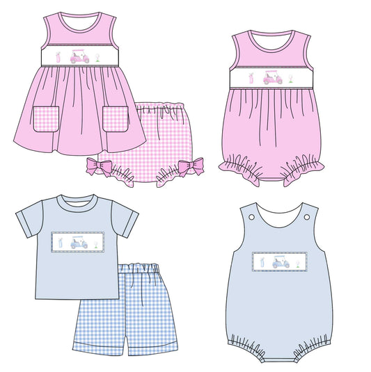 11.1 custom each style moq 5eta 4-6week Sibling Sister Sightseeing bus baby girl short sleeve shorts sets and briefs sets 2 and girls romper and boy romper match design