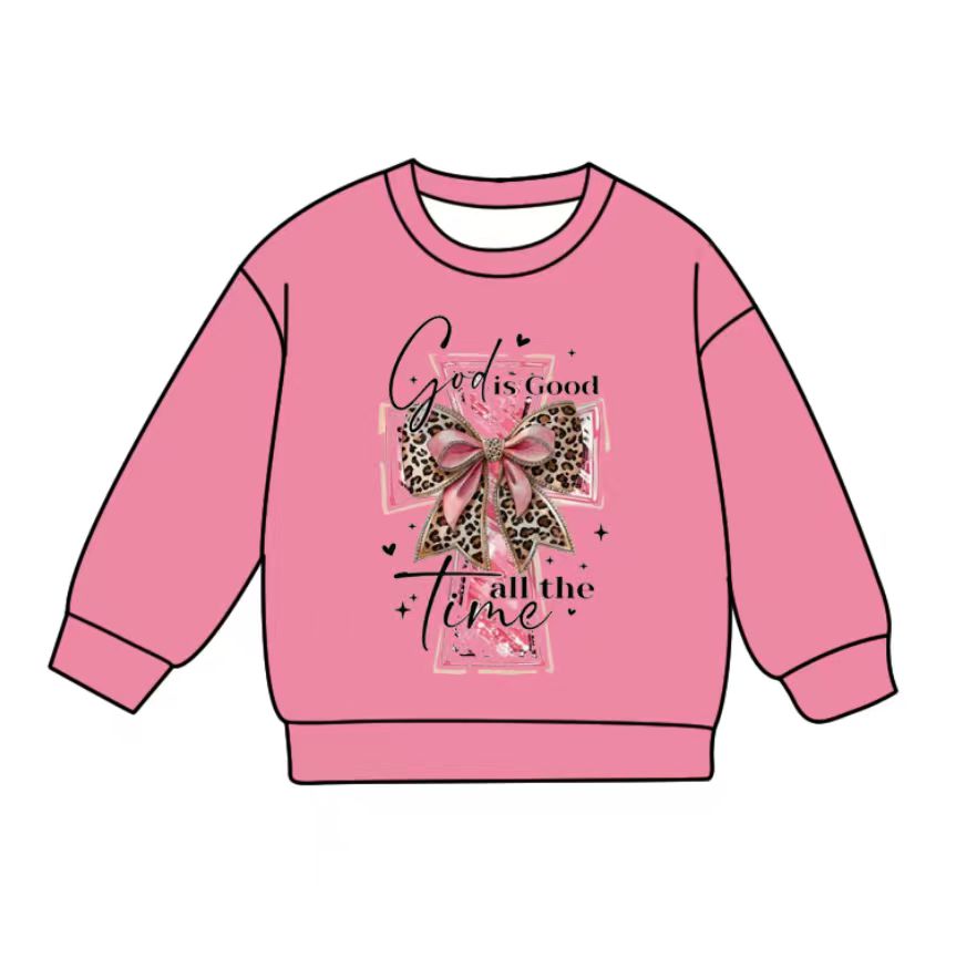 Custom moq 5 mix size milk silk summer baby girls clothes bow pink long sleeve top-25.11.8