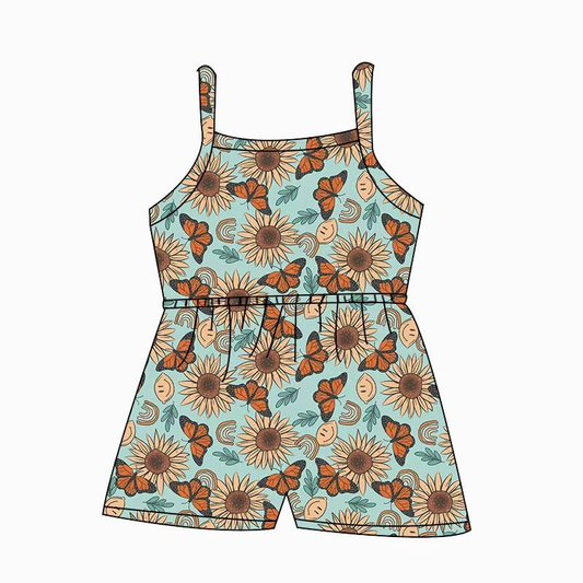 Custom moq 5 mix size milk silk summer baby girl clothes butterfly suspender jumpsuit-25.8.9