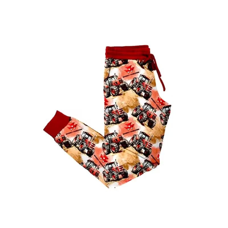 custom moq 5 eta 4-5 weeks baby boys clothes toddler boy excavator red long pants