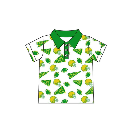 Custom moq 5 each style eta 6-7weeks baby girl clothes team green short sleeve top-25.8.4